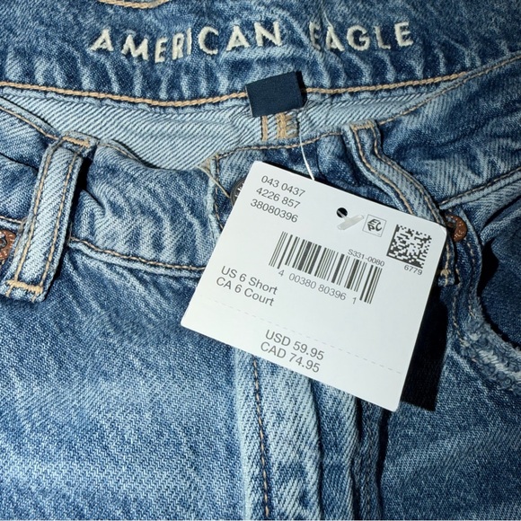 American Eagle NWT Dreamy Drape Super High Rise Baggy Wide Leg Jeans 6 SHORT - Picture 7 of 8